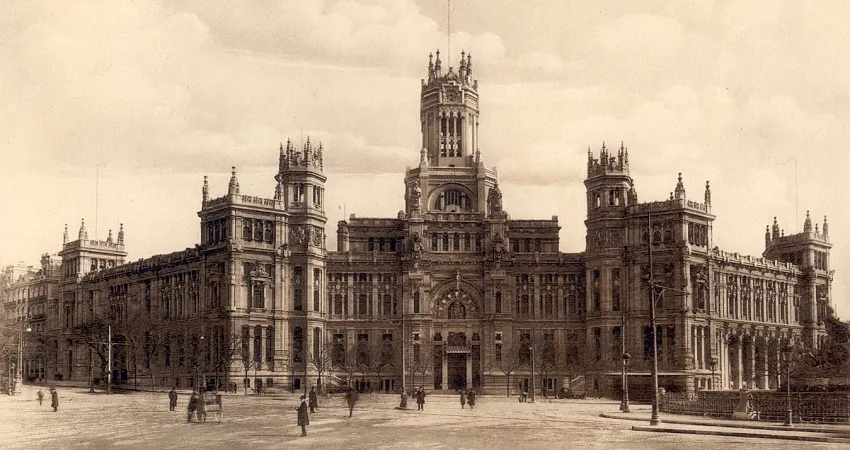 Palacio de Cibeles. 1919. Foto: Cortesía del Museo de Historia de Madrid